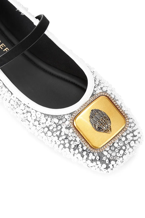 Балетки Kurt Geiger London Pimlico Ballerina колір срібний фото 3