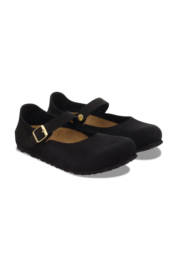 Балетки замшеві Birkenstock Mantova колір чорний фото 3