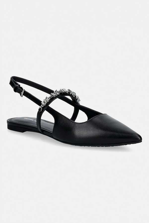 Кожаные балетки MICHAEL Michael Kors Dina Flex Sling Flat цвет черный