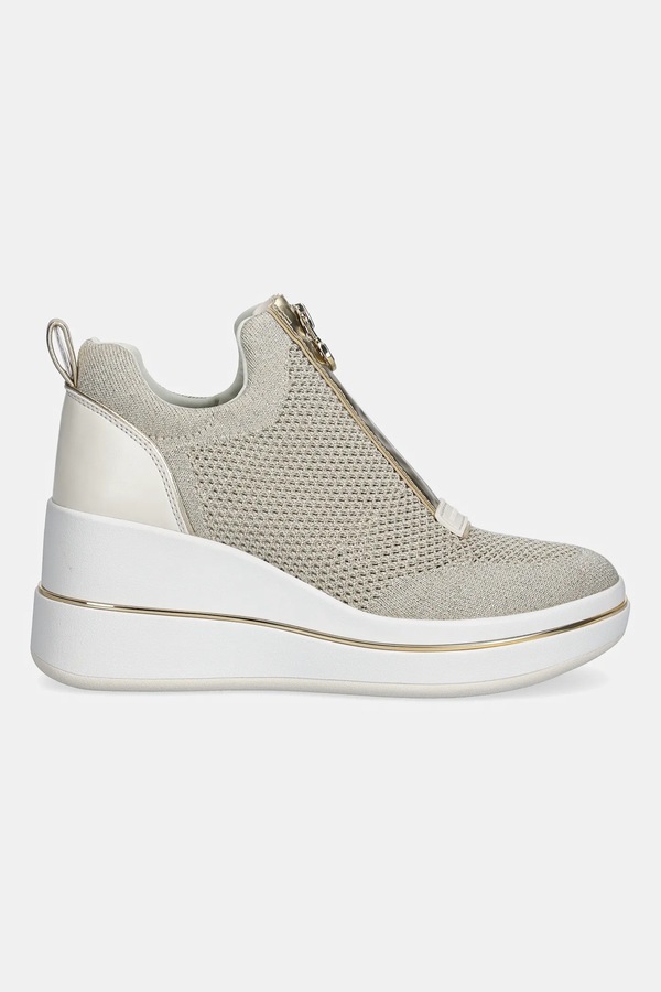 Кросівки MICHAEL Michael Kors Emmy Wedge Zip Slip On колір бежевий фото 2