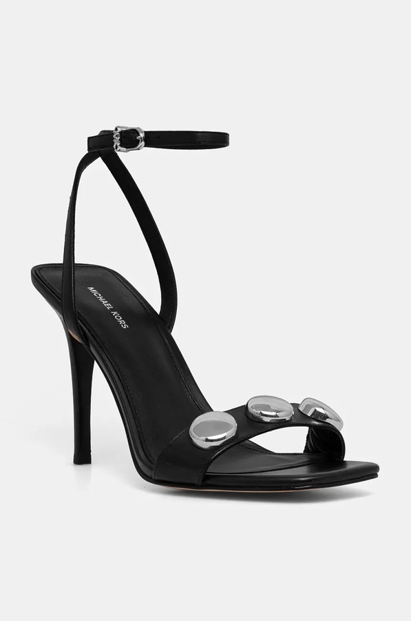 Шкіряні сандалі MICHAEL Michael Kors Liana Dome Stud Sandal колір чорний