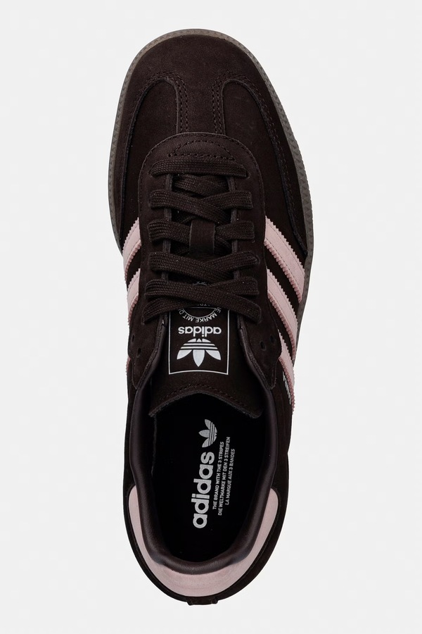 Кросівки з нубуку adidas Originals Samba Og колір коричневий фото 4