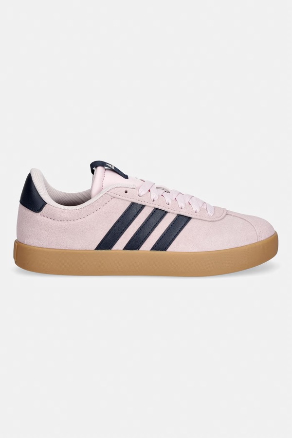 Замшевые кроссовки adidas VL Court 3.0 цвет розовый