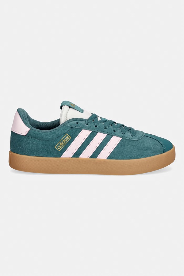 Замшевые кроссовки adidas Vl Court 3.0 цвет зеленый