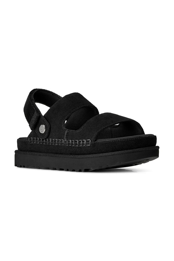 Замшевые сандалии UGG W Goldenstar Glide цвет черный