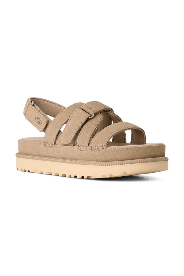 Замшеві сандалі UGG W Goldenstar Gleam колір бежевий