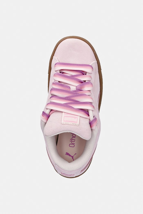 Замшеві кросівки Puma Suede XL Fat Laces колір рожевий фото 4