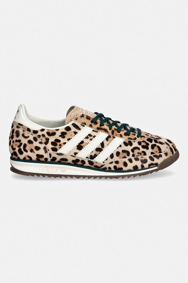 Шкіряні кросівки adidas Originals SL 72 колір коричневий