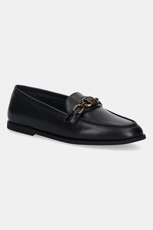Шкіряні мокасини Pinko Naty 05 колір чорний