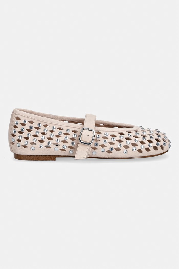 Замшеві балетки Steve Madden Rerun колір бежевий
