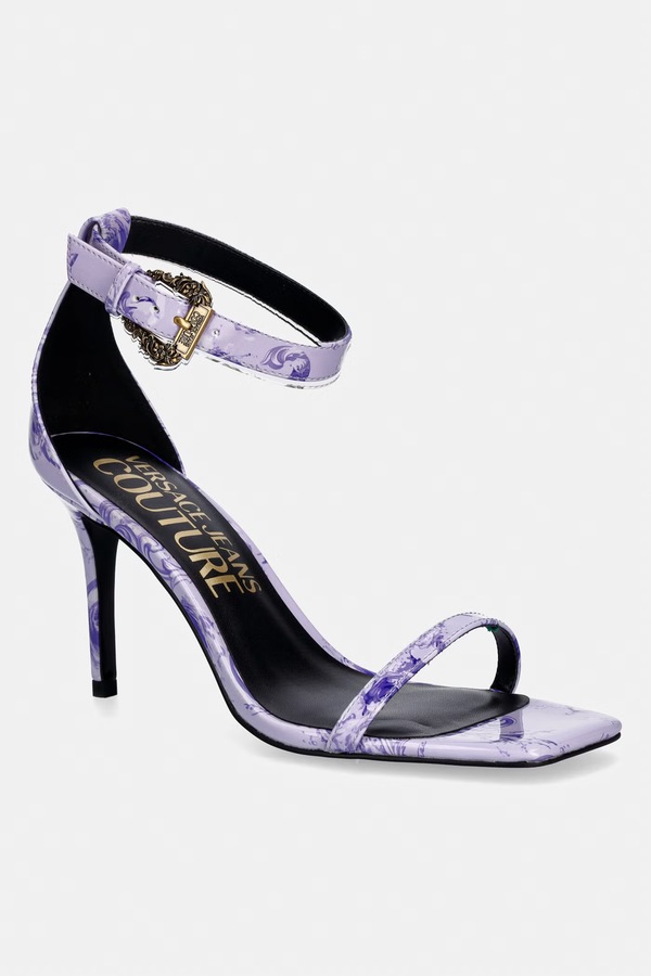 Босоножки на высоких каблуках Versace Jeans Couture цвет фиолетовый
