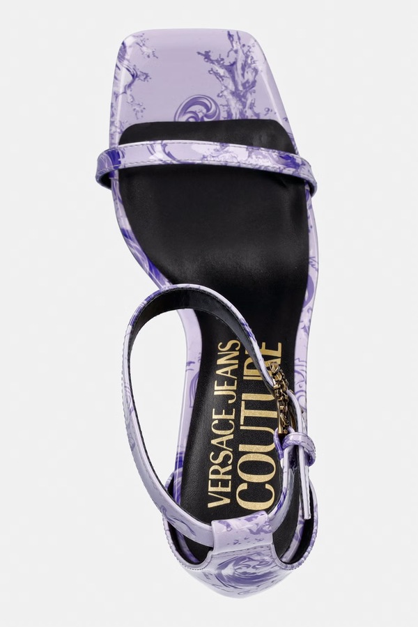 Босоніжки на високих підборах Versace Jeans Couture колір фіолетовий фото 4