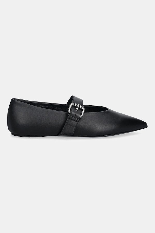 Кожаные балетки Weekend Max Mara Wkagel цвет черный