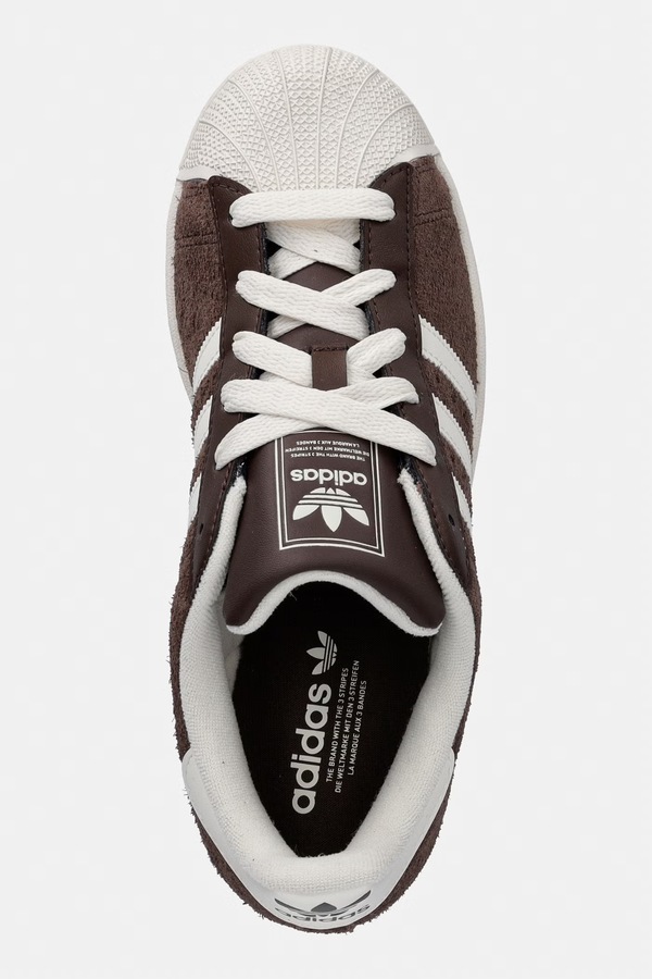 Замшеві кросівки adidas Originals Superstar II колір коричневий фото 4