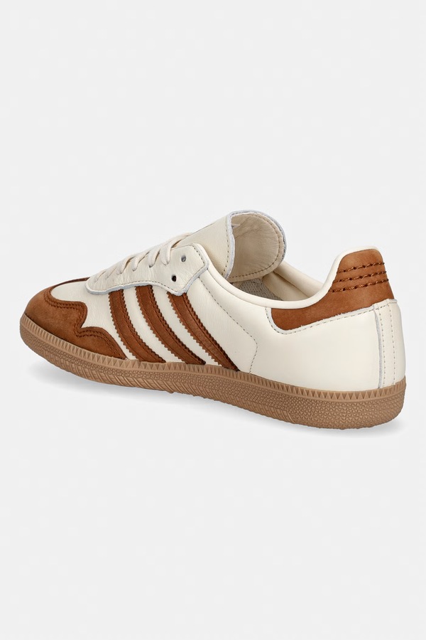 Кожаные кроссовки adidas Originals Samba Og цвет бежевый фото 2