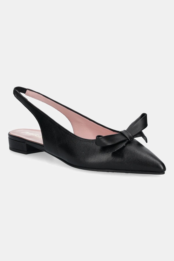Шкіряні балетки Pretty Ballerinas Clementine колір чорний