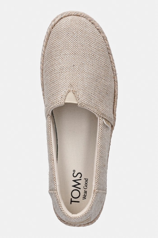 Еспадрильї жіночі Toms VALENCIA колір бежевий фото 4