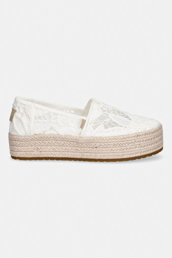Еспадрильї на платформі жіночі Toms VALENCIA колір білий