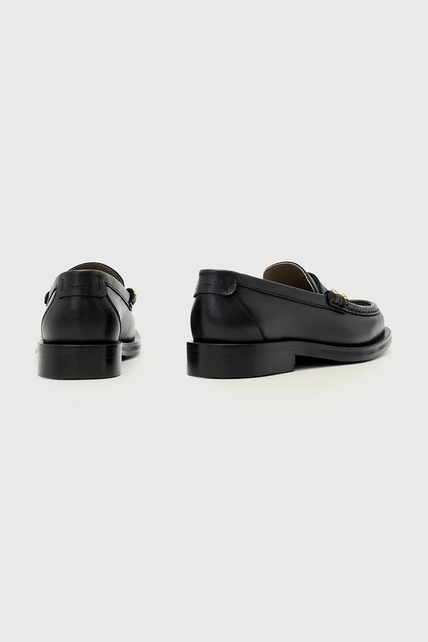 Мокасини жіночі шкіряні AllSaints Bloom Stud Loafer колір чорний фото 3