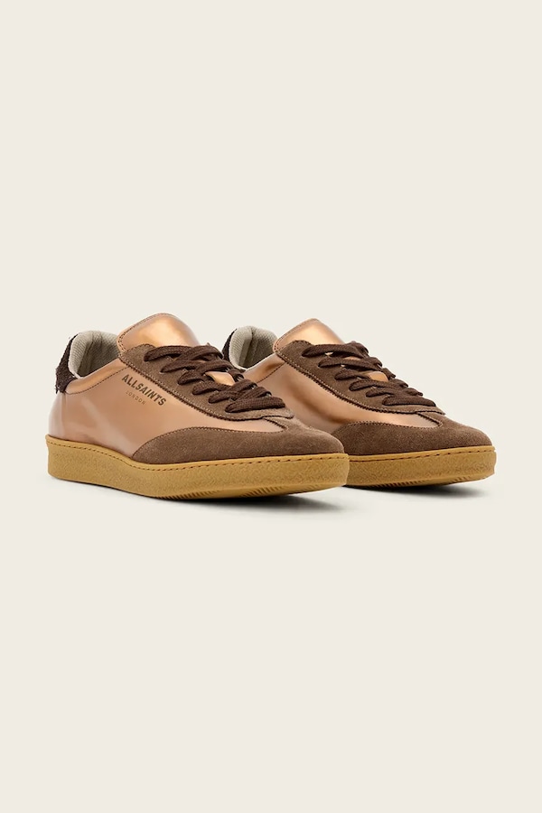 Шкіряні кросівки AllSaints Thelma Sneaker колір бежевий
