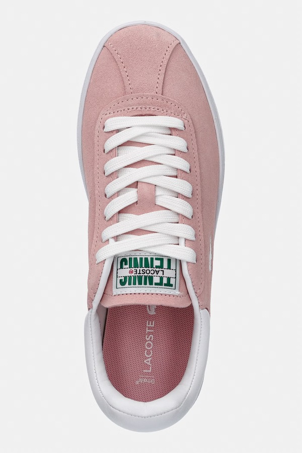 Baseshot Sneakers кросівки жіночі замшеві Lacoste колір рожевий фото 4