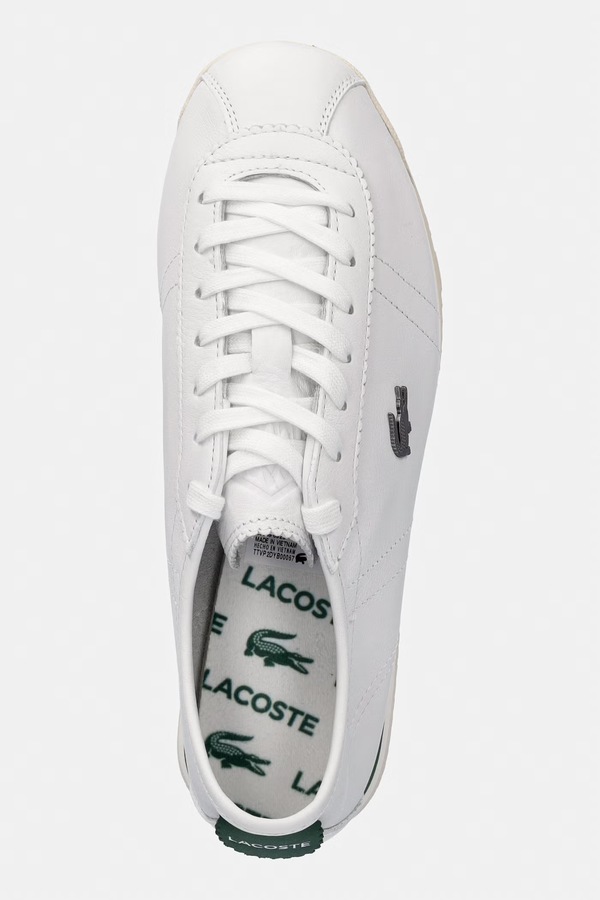 Шкіряні кросівки Lacoste Club-Low Sneakers колір білий фото 4