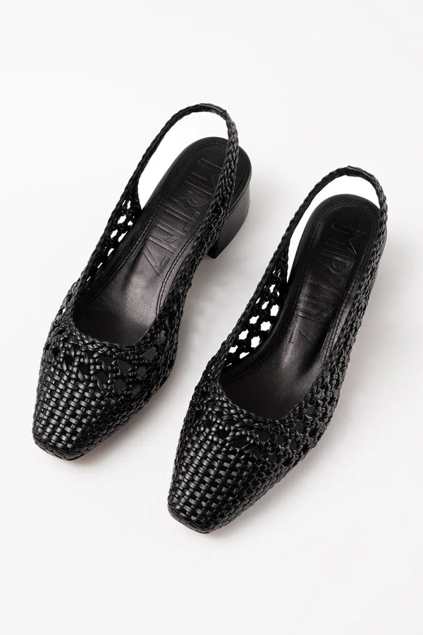 Туфлі-човники з відкритою п'ятою шкіряні Souliers Martinez NOVA TARRAGONA колір чорний фото 4