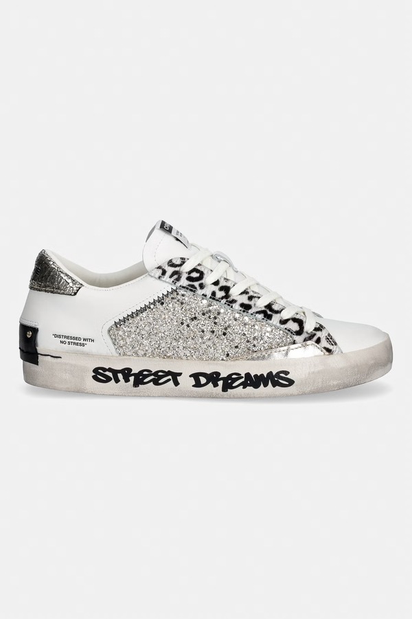Шкіряні кросівки Crime London DISTRESSED колір білий фото 2