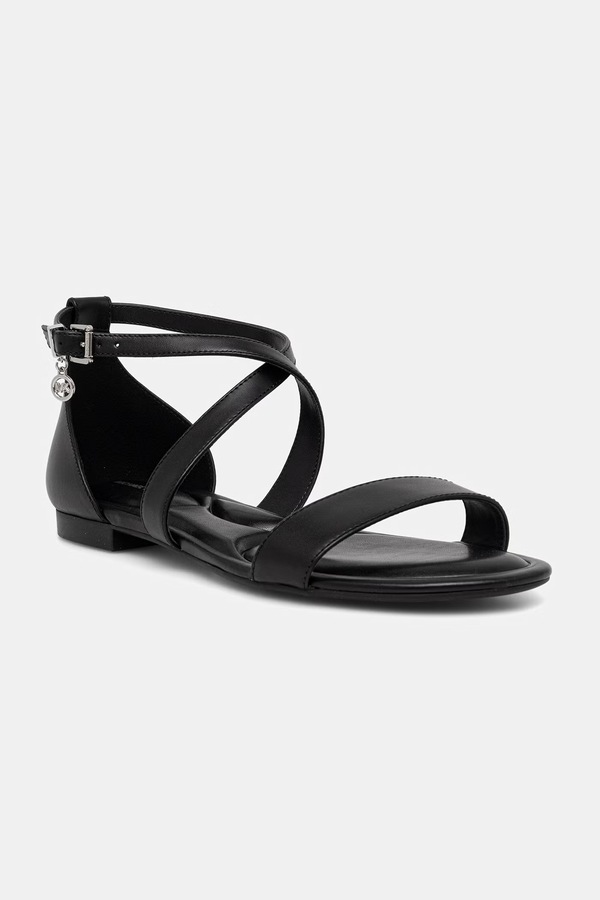Босоножки на плоском каблуке женские кожаные MICHAEL Michael Kors Alexa Flex Flat Sandal цвет черный