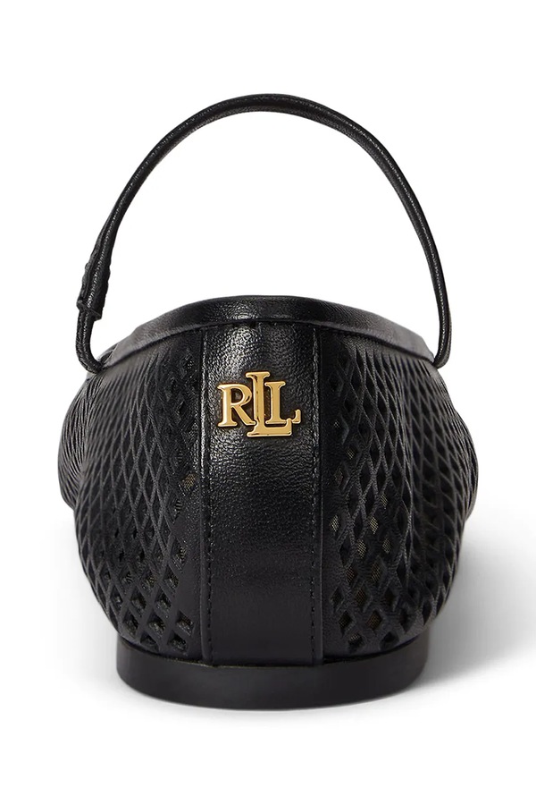 Балетки шкіряні Lauren Ralph Lauren Jayna Mj колір чорний фото 4
