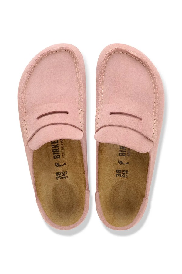 Шльопанці мюлі жіночі нубукові Birkenstock Naples колір рожевий фото 4