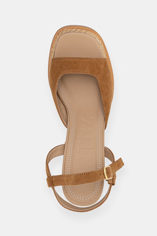 Босоніжки на каблуку замшеві Souliers Martinez GRACIA колір коричневий фото 4