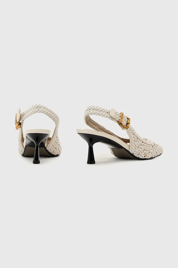 Взуття на шпильці AllSaints Violet Slingback колір білий фото 2