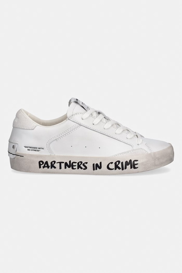 DISTRESSED кросівки жіночі шкіряні Crime London колір білий