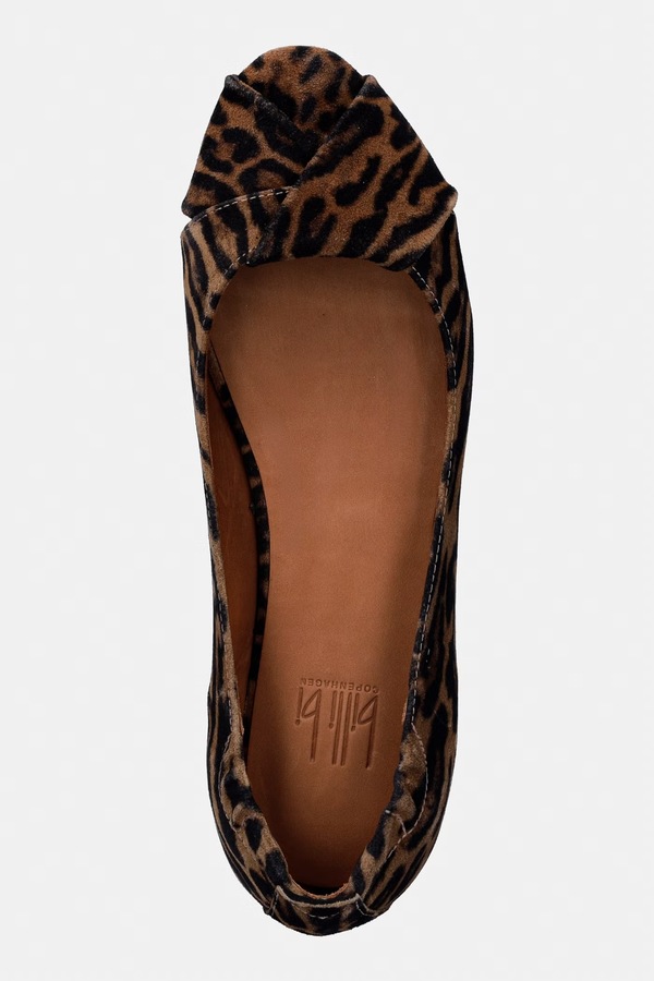 Балетки замшеві Billi Bi Leopardo cuoio suede колір коричневий фото 4