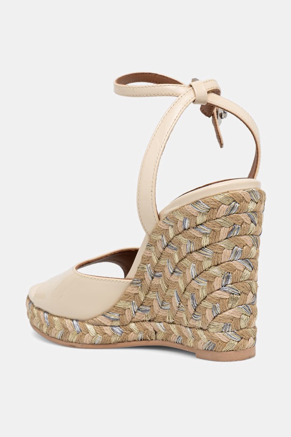 Босоніжки на танкетці Kurt Geiger London Espadrille Wedge-Bone колір бежевий фото 2