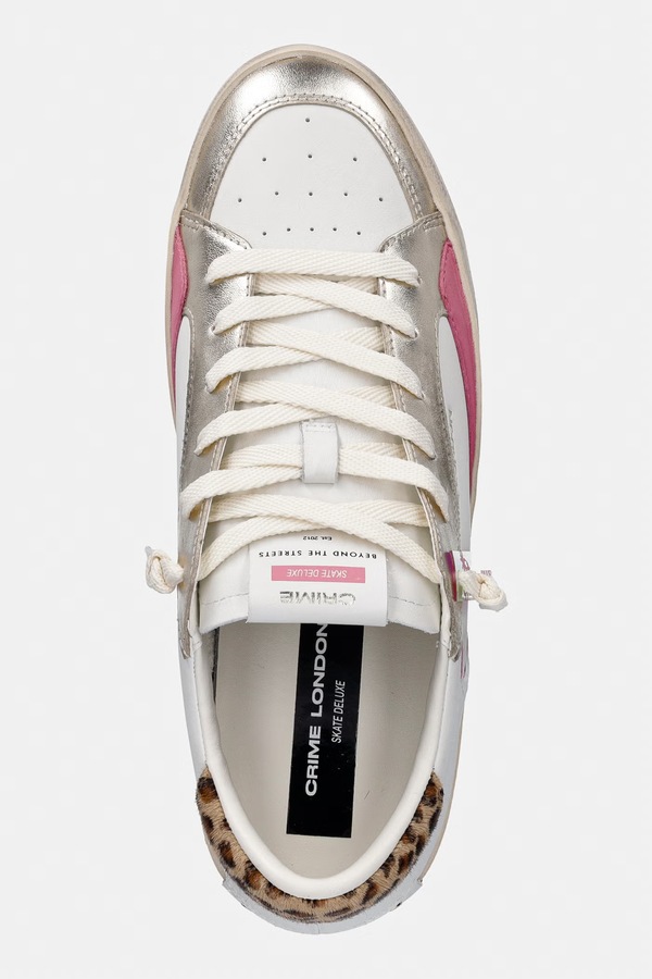 SK8 DELUXE WEDGE кросівки жіночі шкіряні Crime London колір білий фото 4