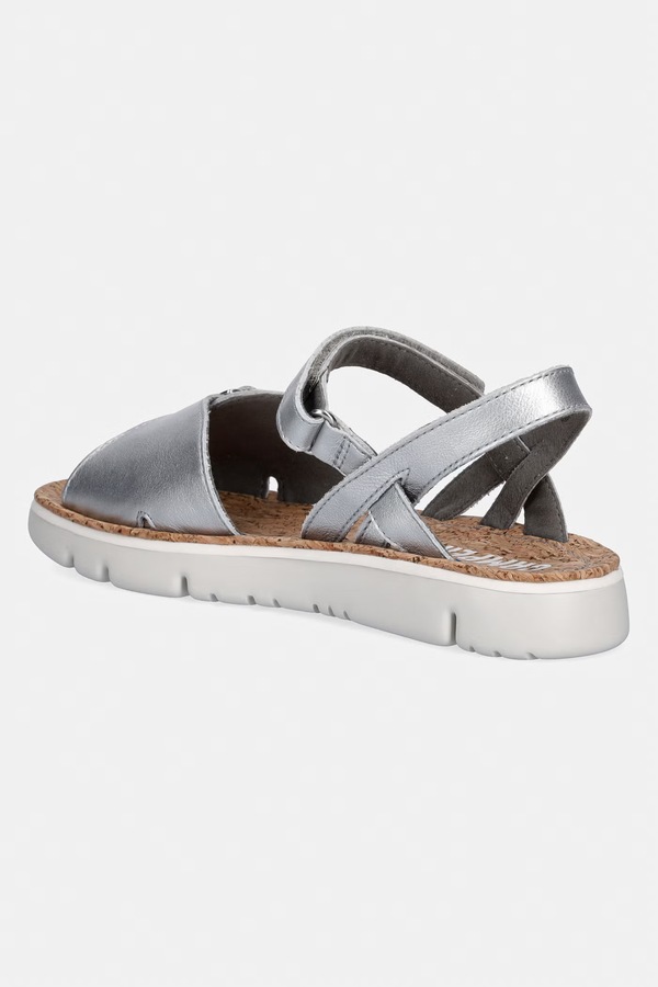 Женские кожаные Camper Oruga Sandal цвет серебряный фото 2