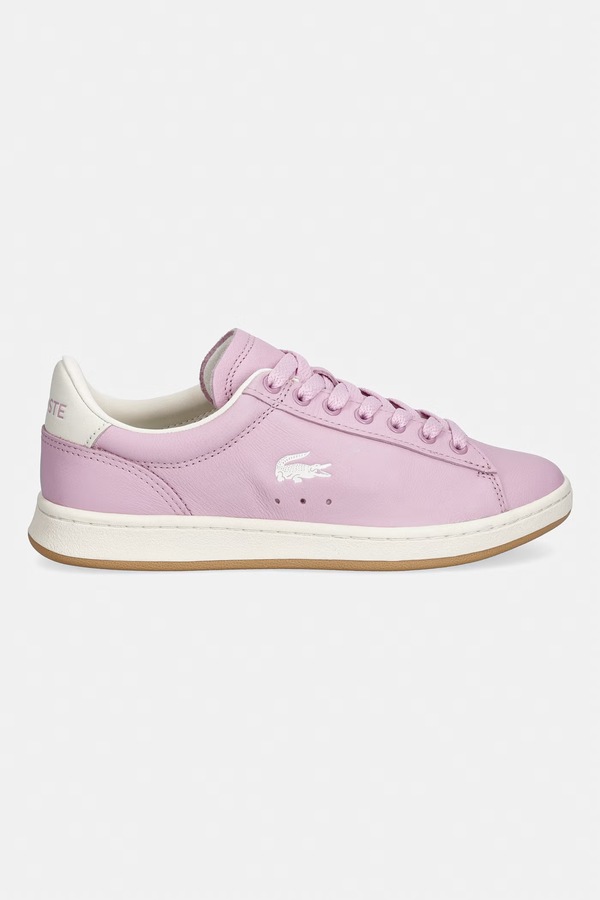 Carnaby Set Leather Sneakers кросівки жіночі шкіряні Lacoste колір рожевий