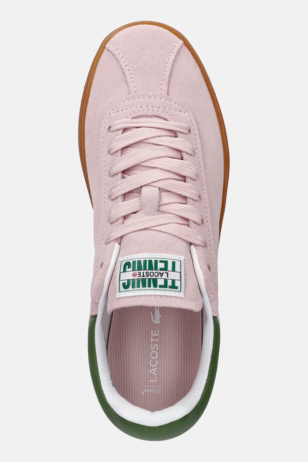 Baseshot Sneakers кросівки жіночі замшеві Lacoste колір рожевий фото 4