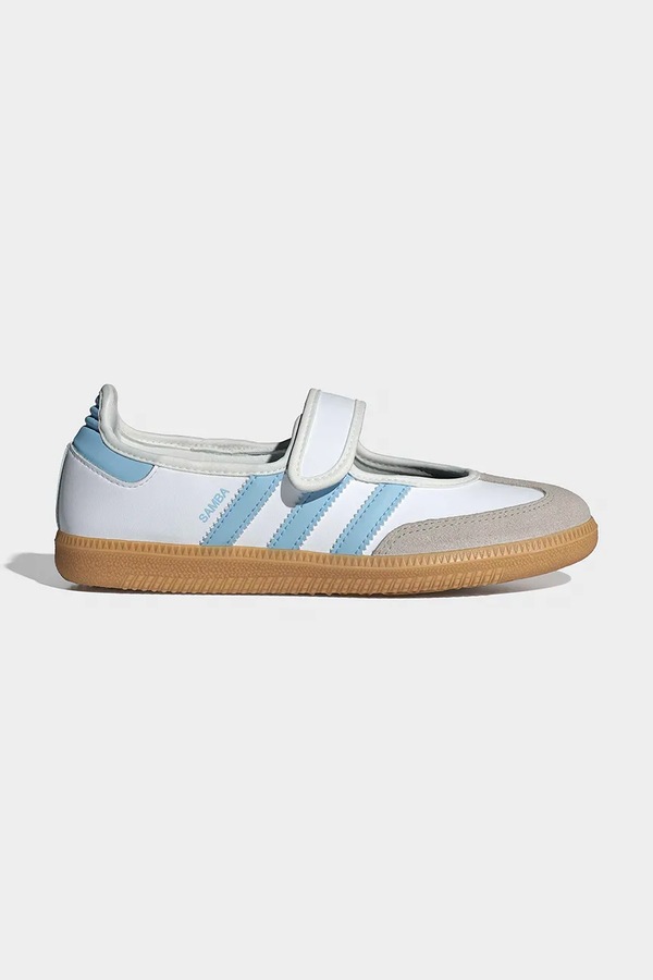 Детские кожаные балетки adidas Originals DISNEY SAMBA JANE цвет белый