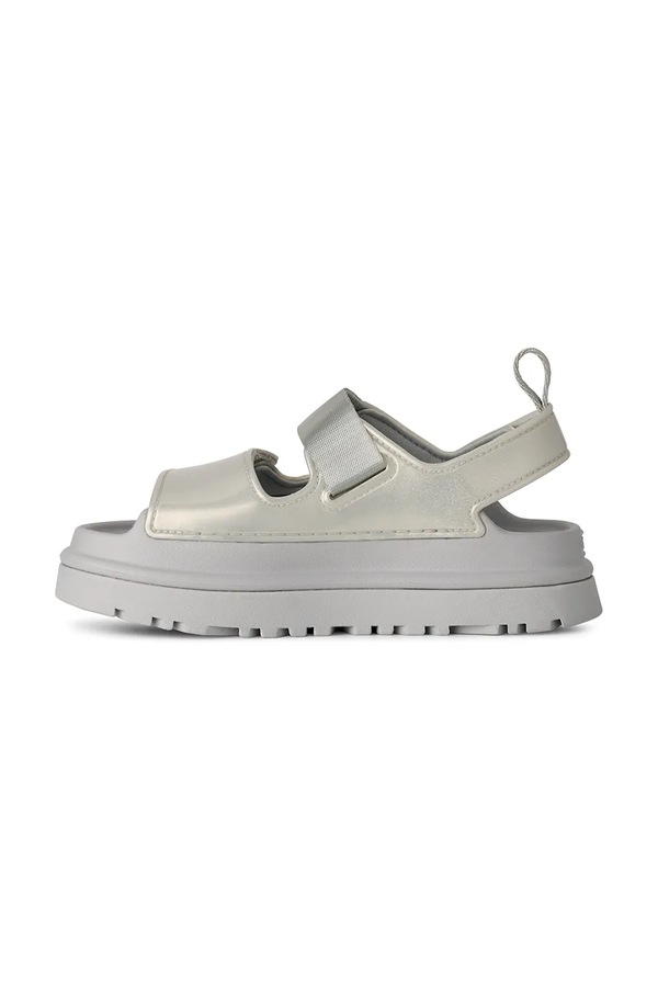 Босоніжки дитячі UGG GOLDENGLOW GLOSSY SPARKLES колір срібний фото 4