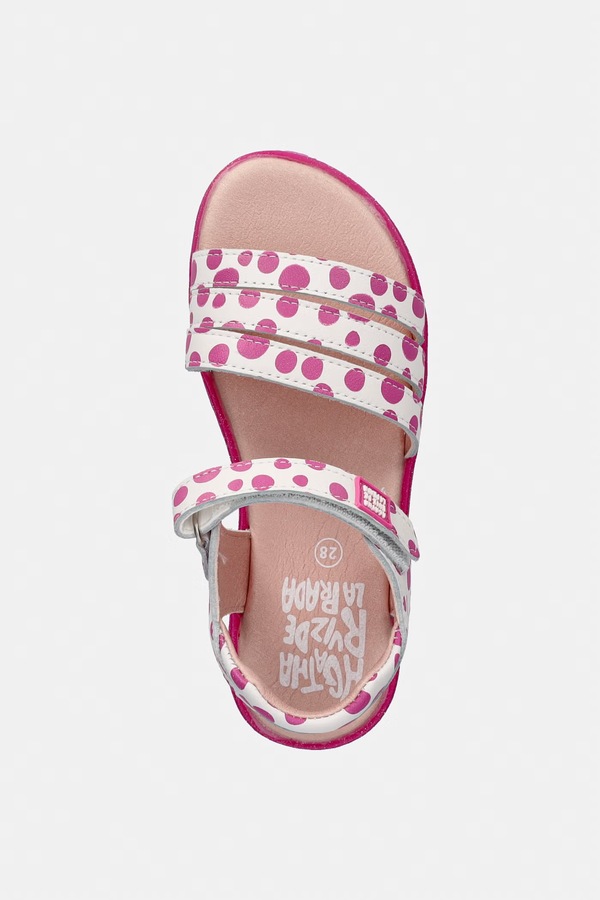 Босоніжки дитячі шкіряні Agatha Ruiz de la Prada колір рожевий фото 4