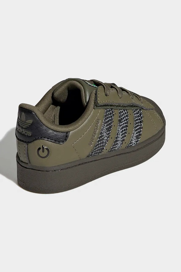 Детские кроссовки adidas Originals SUPERSTAR LED LIGHTS цвет зеленый фото 2