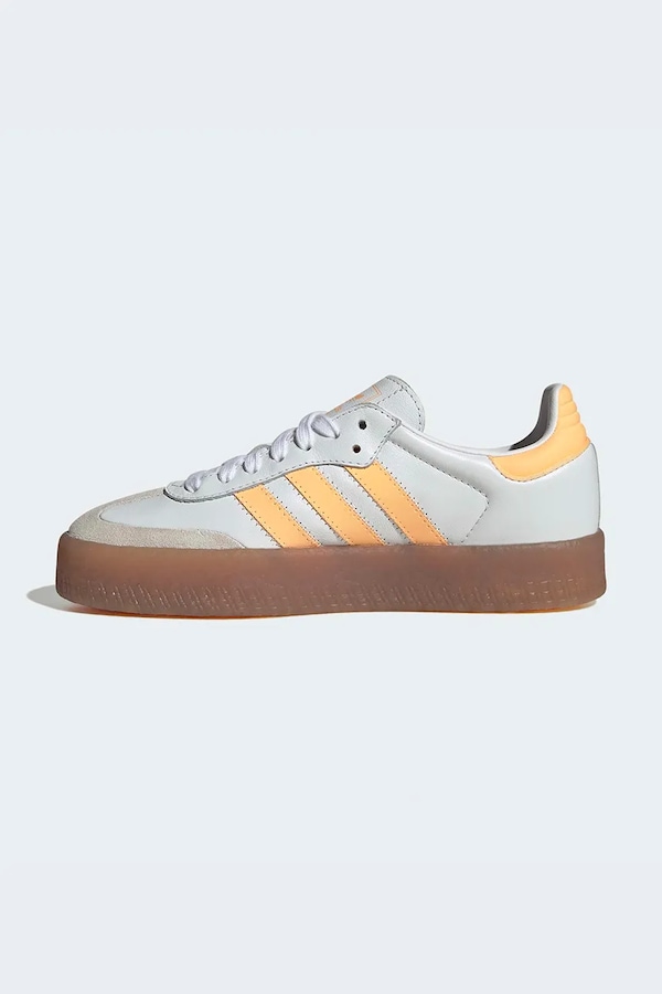 Дитячі шкіряні кросівки adidas Originals SAMBAE колір білий фото 4