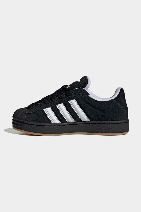 Дитячі шкіряні кросівки adidas Originals SUPERSTAR ST колір чорний фото 4