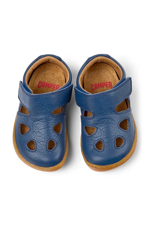 Дитячі шкіряні сандалі Camper Peu Cami FW колір синій фото 4