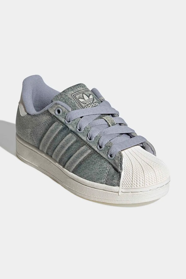 SUPERSTAR II кроссовки детские кожаные adidas Originals цвет голубой