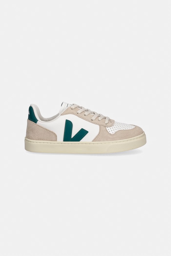 Дитячі шкіряні кросівки Veja Small V-10 Laces колір бежевий