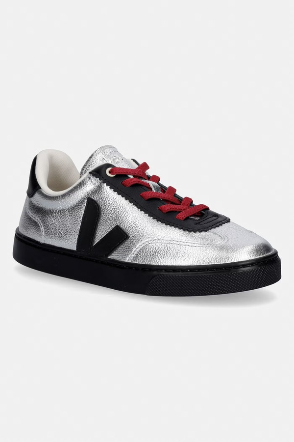 Дитячі шкіряні кросівки Veja X JELLY MALLOW SML VOLLEY колір срібний
